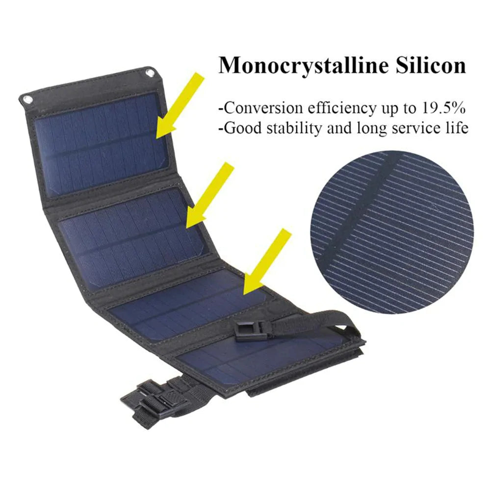 Panel Solar Plegable Resistente al Agua