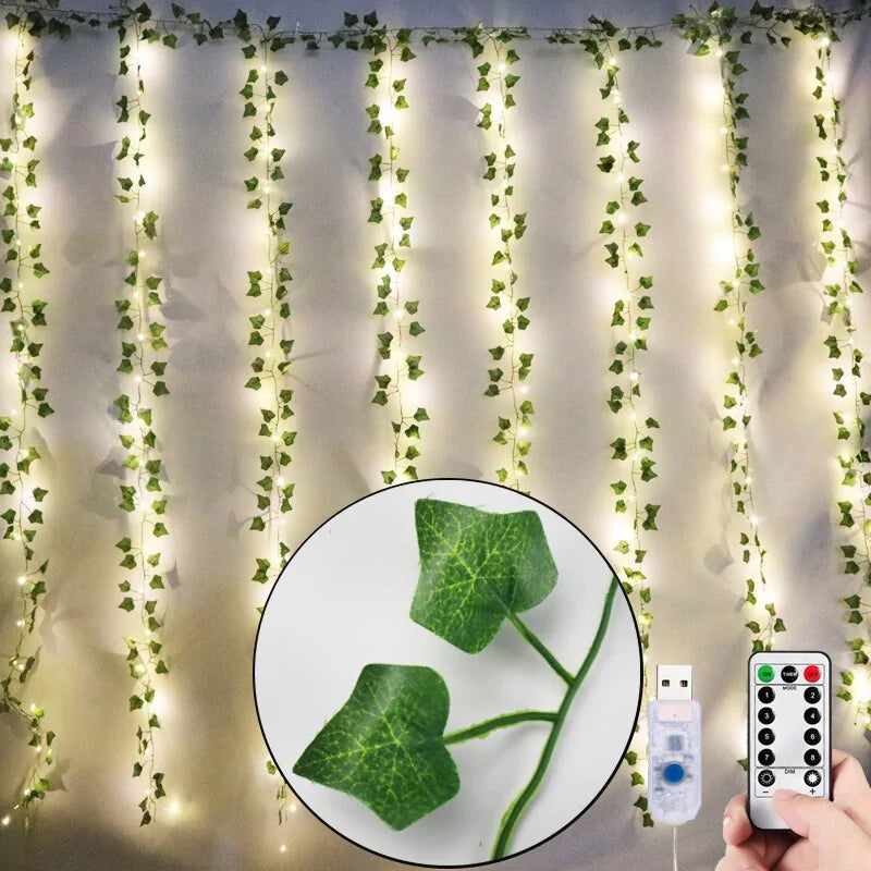 Plantas Artificiales Colgantes para Agregar Luces LED