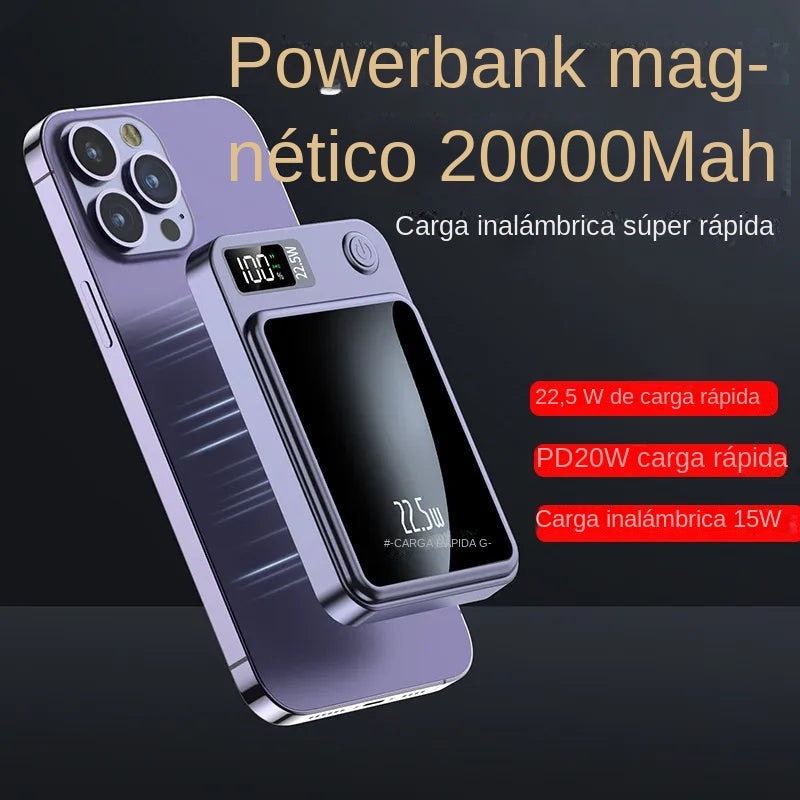 Mini-PowerBank Inalámbrico de 20000 mAh y CARGA RÁPIDA