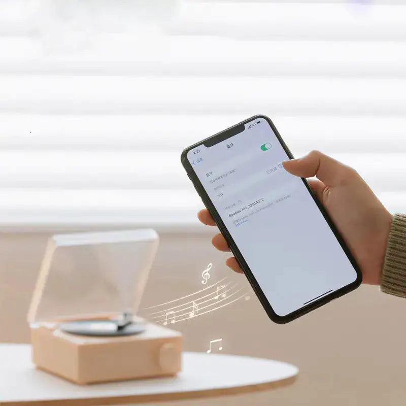 Mini Altavoz y Despertador Bluetooth VINILO RETRO