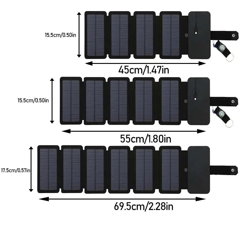 Panel de Carga Solar Portátil Multifuncional