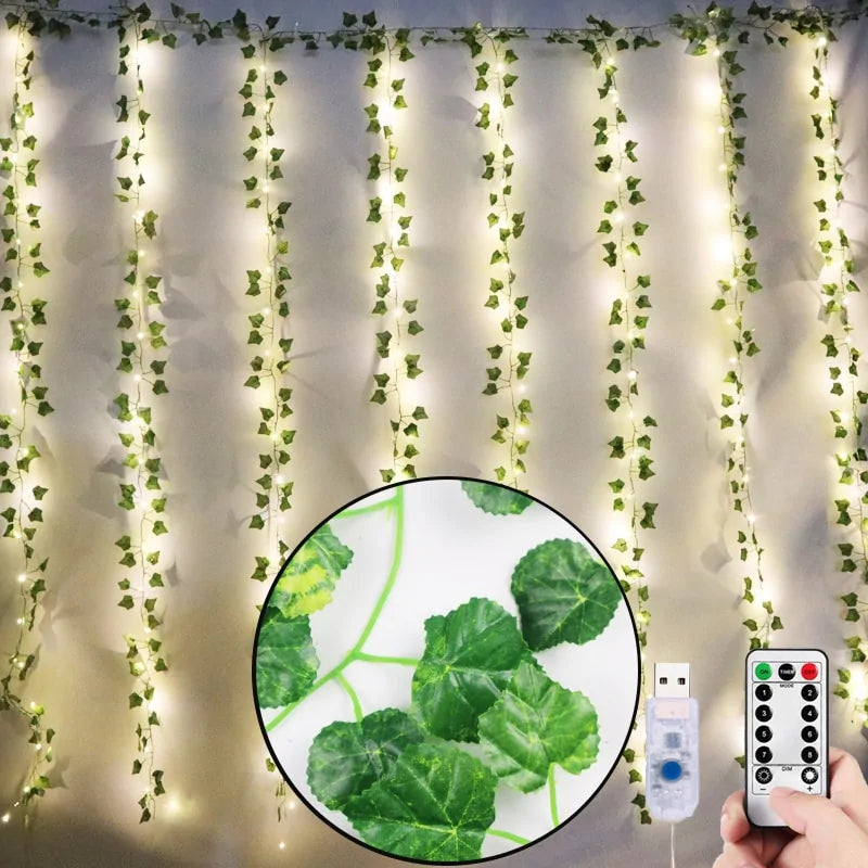 Plantas Artificiales Colgantes para Agregar Luces LED