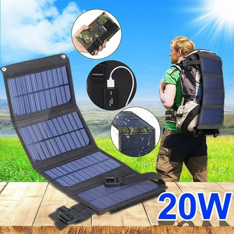 Panel Solar Plegable Resistente al Agua