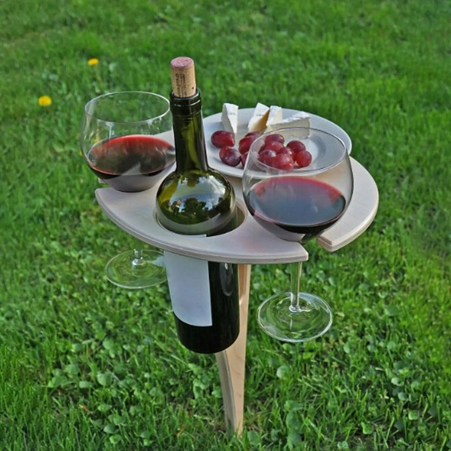 Mesa de Vino Portátil para Picnics