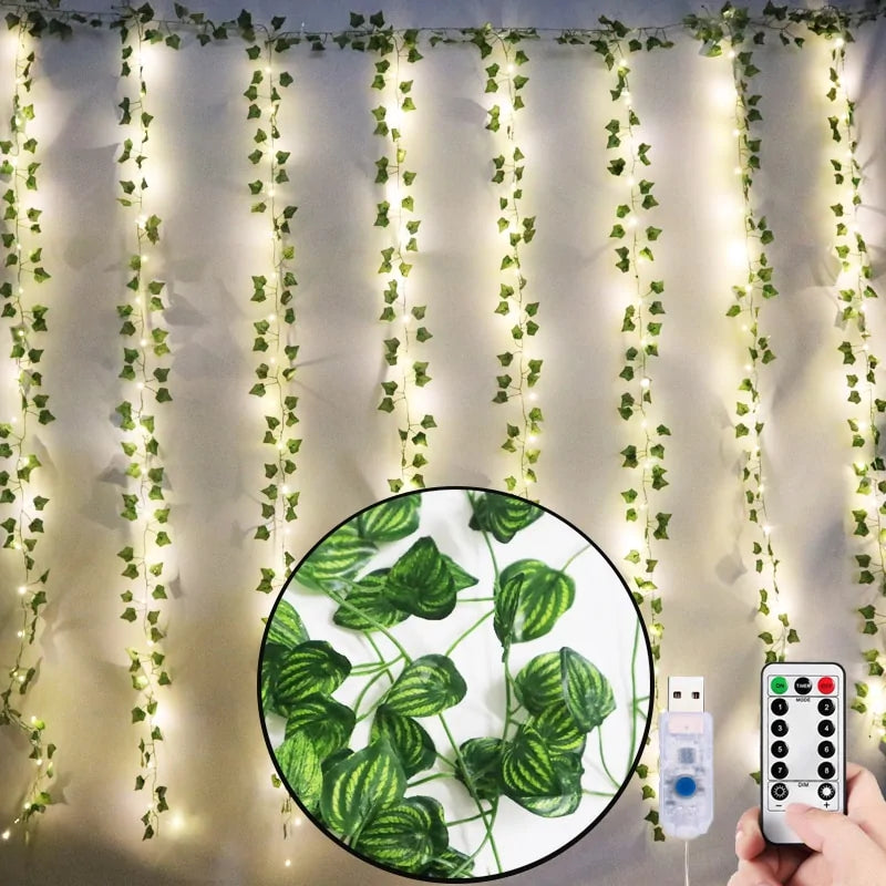 Plantas Artificiales Colgantes para Agregar Luces LED