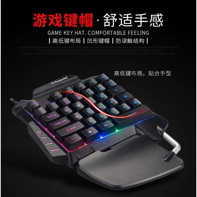 Teclado GAMING para 1 Mano