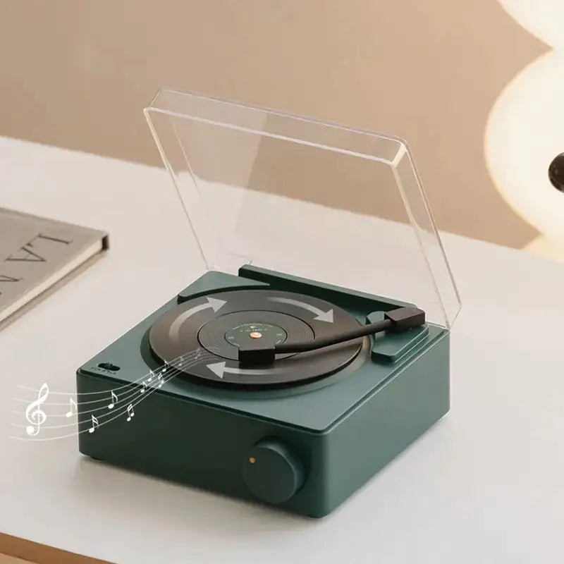 Mini Altavoz y Despertador Bluetooth VINILO RETRO