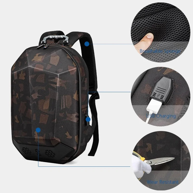 Mochila de Viaje Multifunción con USB y Bluetooth