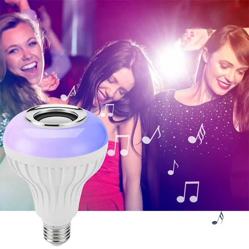 Bombilla Inteligente con Altavoz Bluetooth RGB