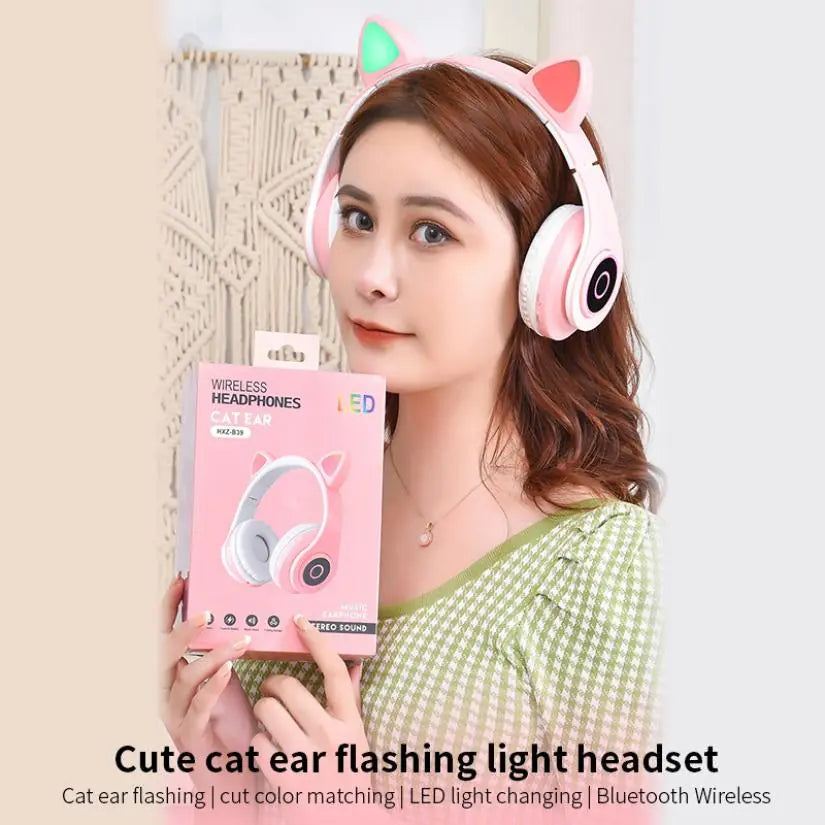 Auriculares con Orejas de Gato