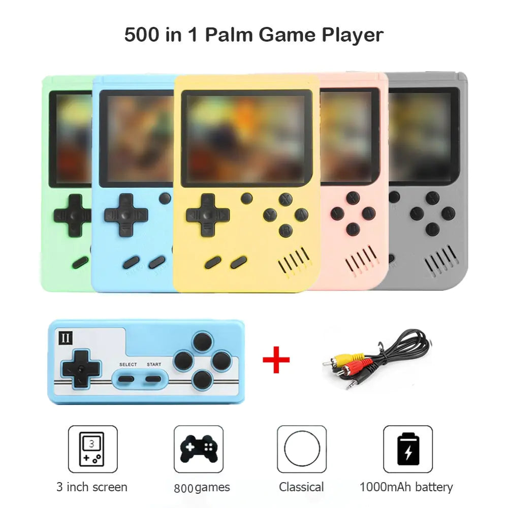 Mini Consola Retro Portátil HD + 500 Juegos + Mando