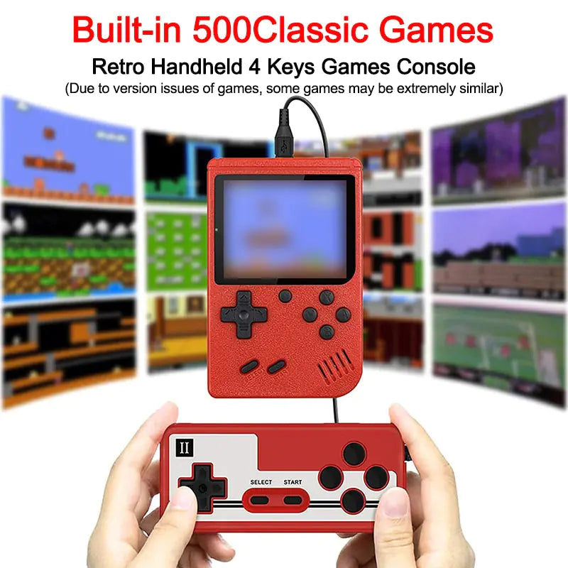 Mini Consola Retro Portátil HD + 500 Juegos + Mando