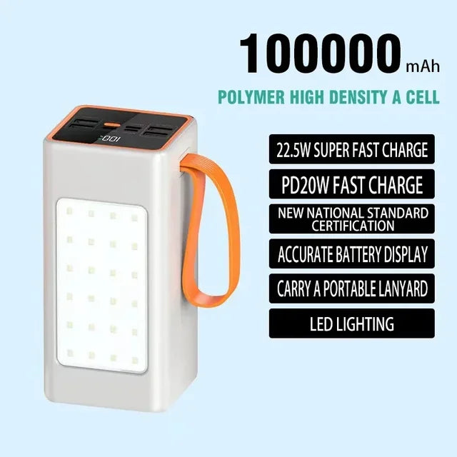 SUPER Power Bank de 100.000mAh - ¡Resistente al AGUA!