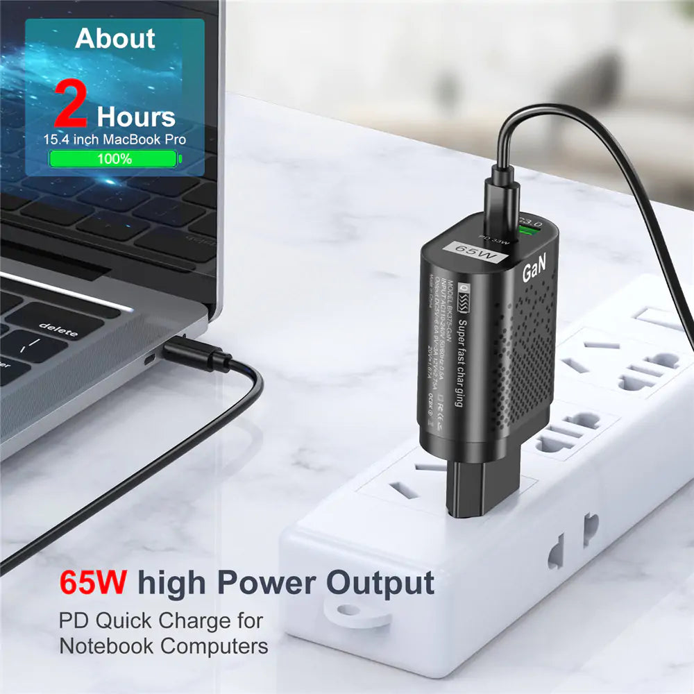 ULTRA Cargador RÁPIDO USB-C 65W